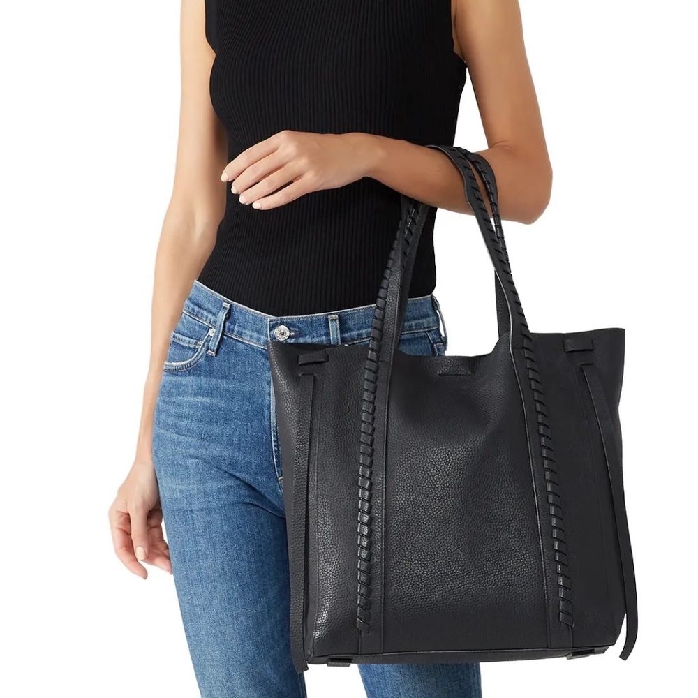 ALLSAINTS RAY PEBBLED LEATHER TOTE BAG
